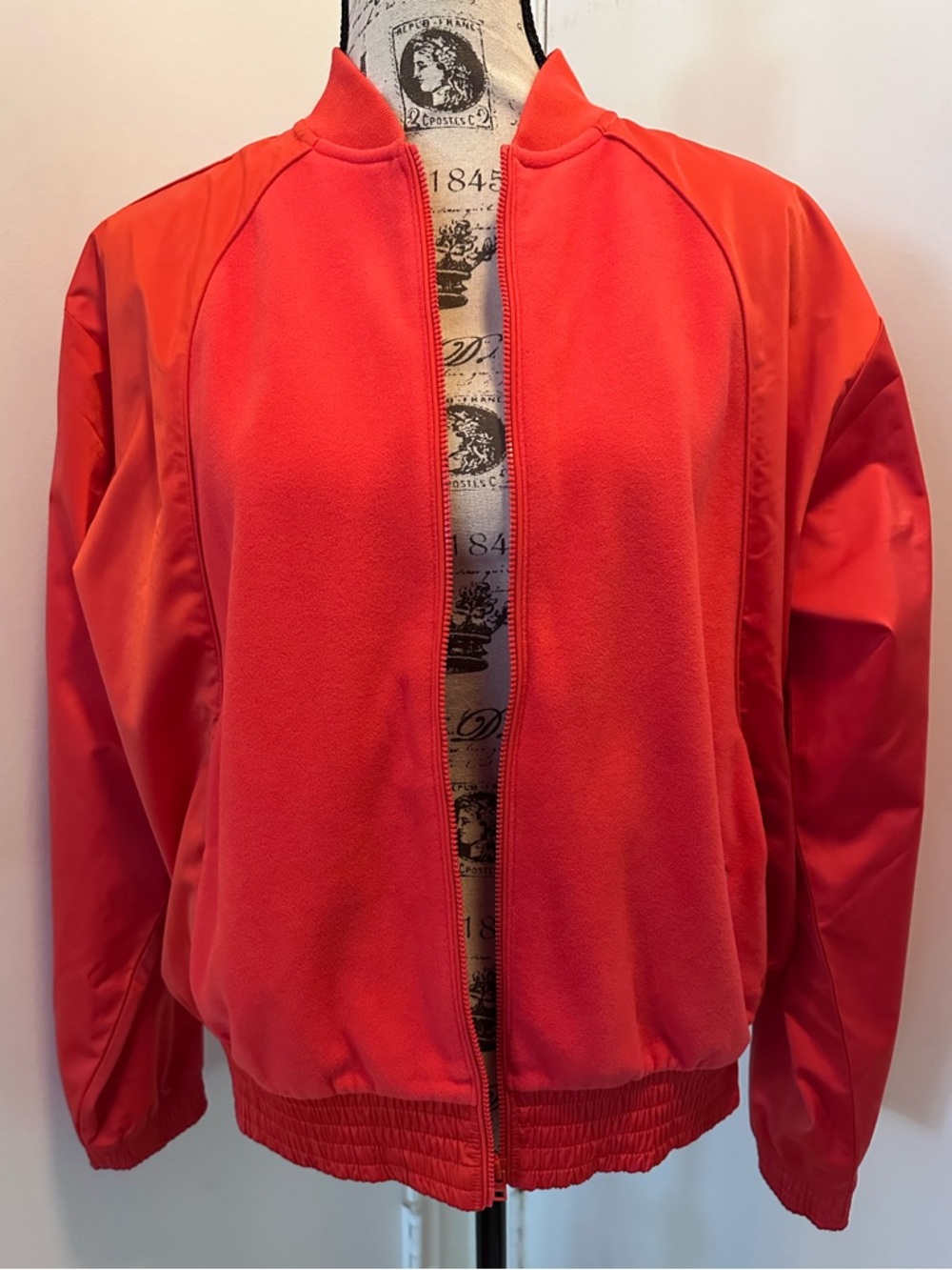 ATHLETA Zion Microfleece Full Zip Athletic Baseball Jacket Red/Orange - Picture 8 of 12